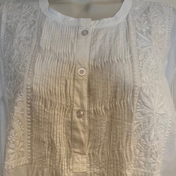NWT White embroidered tunic dress/cover-up - Picture 2 of 7